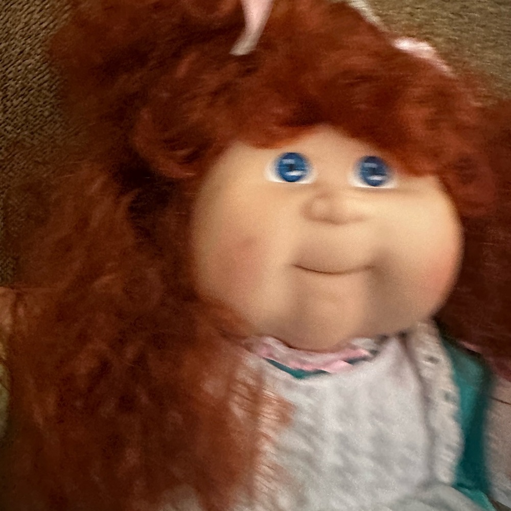 Cabbage Patch Kids Talking Doll 1987 Girl Red Hair Blue Eyes NOT TESTED AS IS - Picture 2 of 4